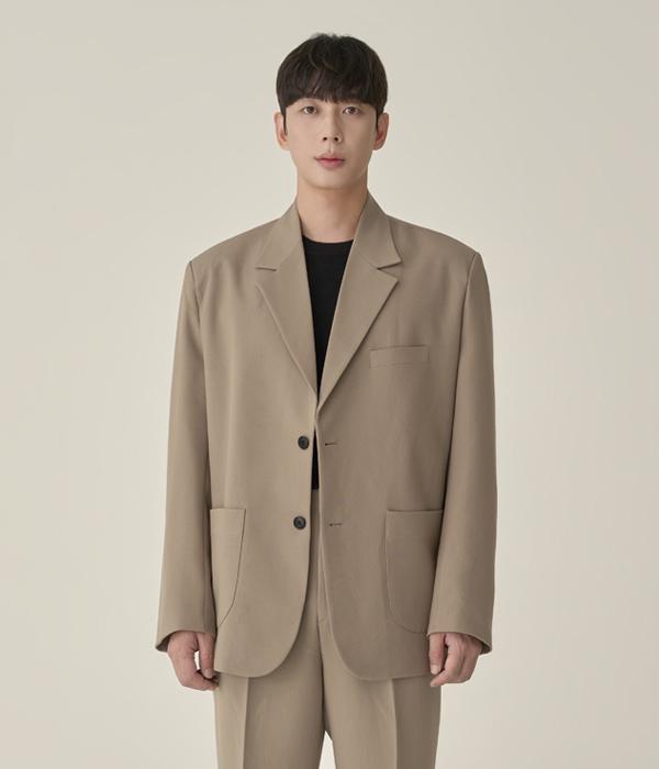 Hyoji [Four Seasons] Customizable Semi-Overfit Suit Blazer (5 Colors)