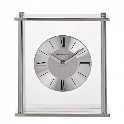 Wm. Widdop Silver Square Mantel Clock