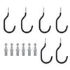Space Saving Hooks Sturdy & Durable Bike Storage Hooks Versatile Garage Organizers 6pcs/set for Garage Wall & Ceiling