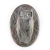 Very Good LALIQUE Brooch Rare Owl Bird Silver Crystal Women Used