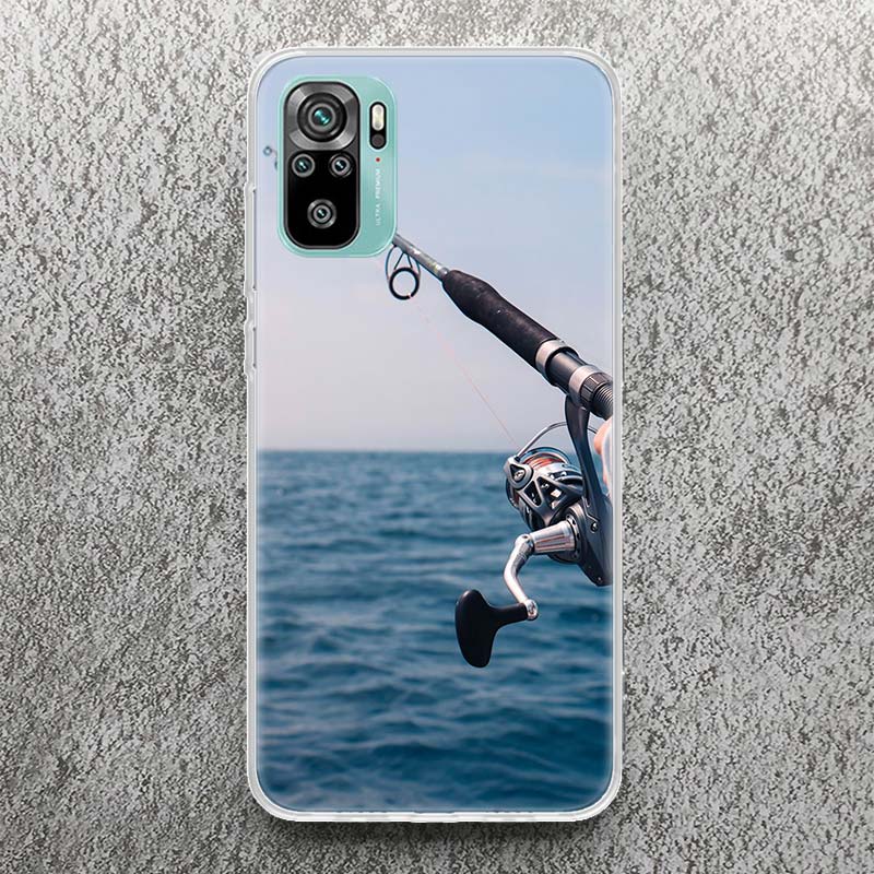 Carp Fish Fishing Rod Hook Print Soft Case for Xiaomi Redmi Note 14 13 12S 11S Phone Shell 10 Pro Plus 11E 11T 12 11 10S 5G Cove