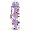 1PC Ghost Halloween Cute Group Cartoon Print 750ml Color Plastic Sports Water Bottle Leakproof Flip Straw Lid Suitable for Sports Office Home Use