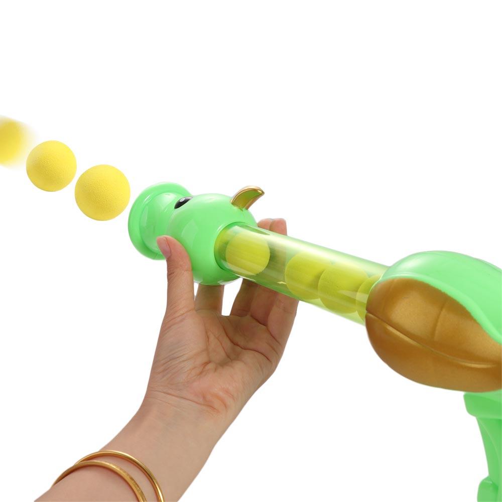 Elastic Pea Aerodynamic Launcher Plastic Kitten Toys Launcher Interactive Cat Toy Ball Puppy