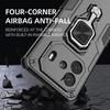 KEYSION Shockproof Armor Case for IQOO Z9 Turbo Soft Silicone+PC Upright Metal Ring Stand Phone Cover for IQOO Z9 Turbo+ Z9 5G