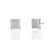 3D Geometric Diamond Stud Earrings for Men - European & American Style Jewelry