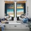 2Pcs Fantasy Scenery Curtain Abstract Seascape Ocean Horizon With Oriental Detailed Room Curtain For Bedroom Living Room And