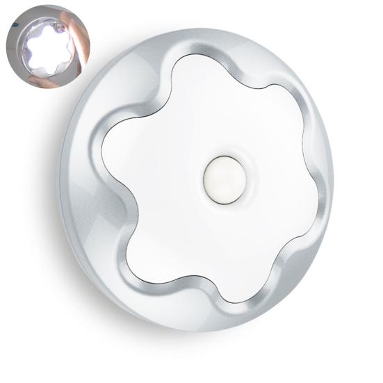 

LED Night Lamp Battery Operated 120-Degree Sensing Angle Auto On/Off Super Bright Non-glaring Motion Sensor Light Wardrobe Closet LED White Light. серебряный