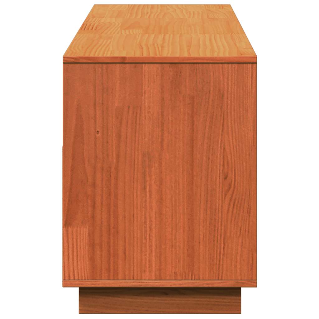TV Stand Wax Brown 140 x 37 x 50 cm Solid Pine Wood