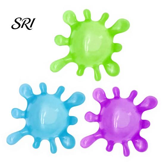 Hand Exercise Ball Splash Shaped Squeeze Slow-Rising Soft Fidget Toy for Stress Relief Non-Sticky Portable Fun Decompression Gadget Kids Adults