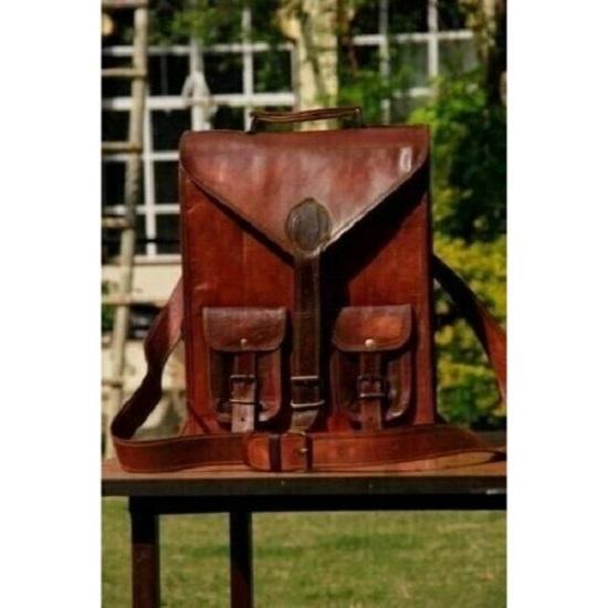 

Рюкзак, сумка-мессенджер, мужская, из натуральной кожи, винтажная, для ноутбука, портфель, НОВЫЙ 15 x 11 x 4 in