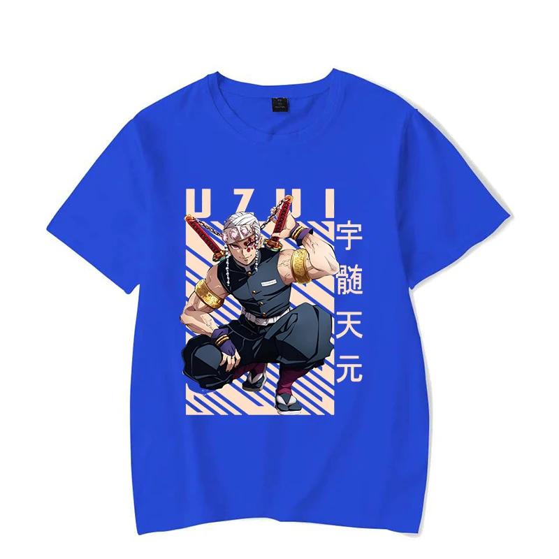 New Anime Uzui Tengen Print Short Sleeves Fashion Round Neck Men Woman Cotton T-Shirt Summer Casual Tees