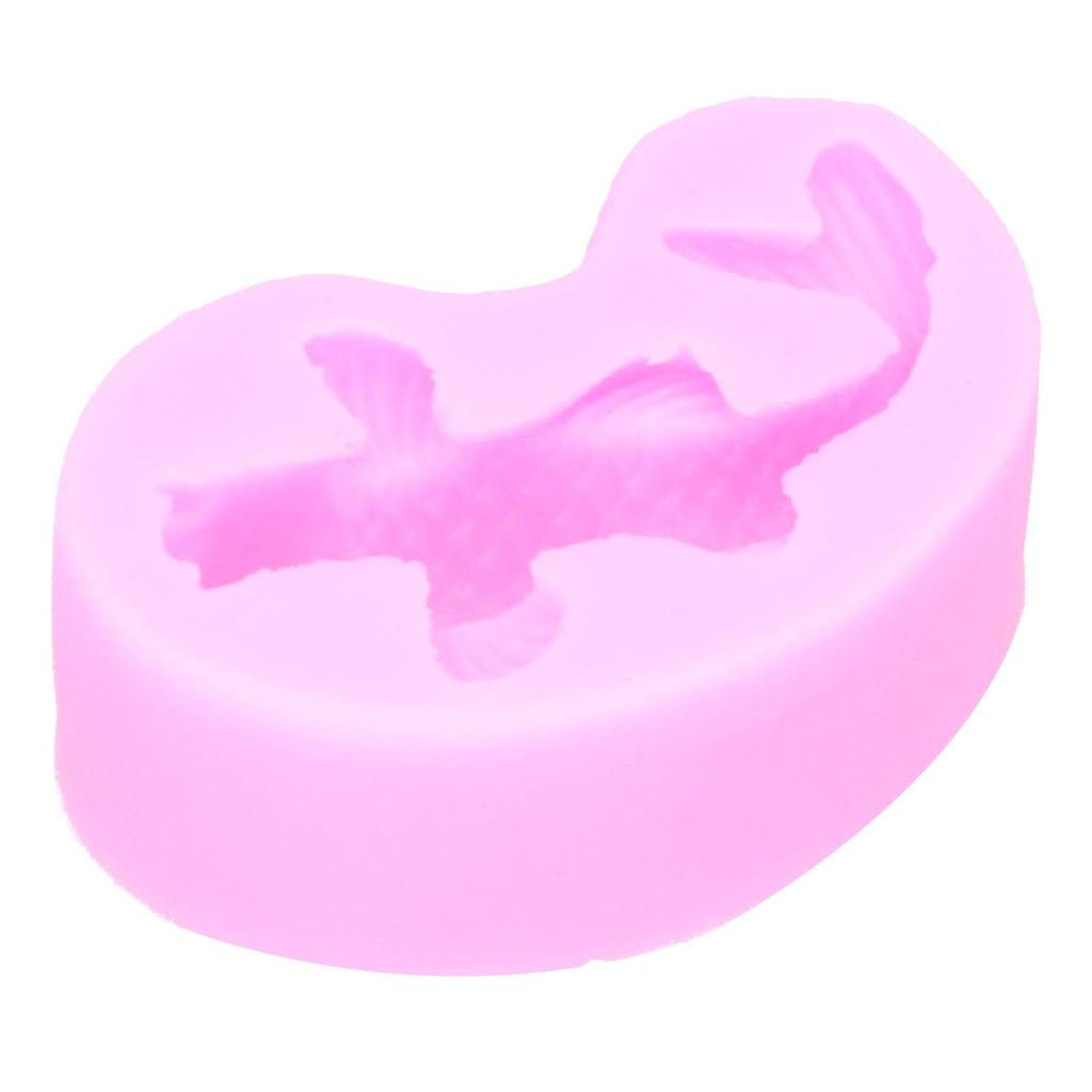 Goldfish Shape Mold DIY Liquid Silicone Fondant Mold Cake Chocolate Decoration MoldPink