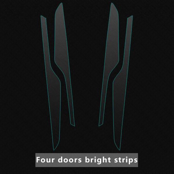 

Car Interior Central Control Console CD Panel Trim Door Stripes TPU Protective Film Decal Sticker for BMW X6 F16 2015-2017 4pcs door panel