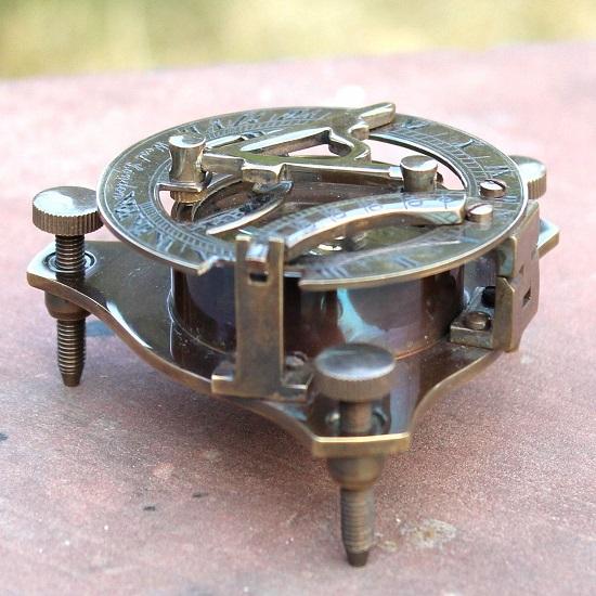 

Style Brass Sundial Compass Maritime Nautical Desk Decor
