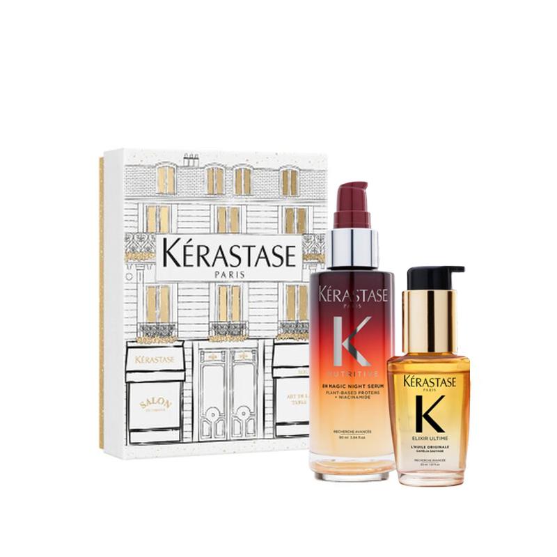 Kerastase Классическая двойная ограниченная подарочная коробка уход за волосами эфирное масло, увлажняющее, увлажняющее 90 мл + 30 мл коричневый