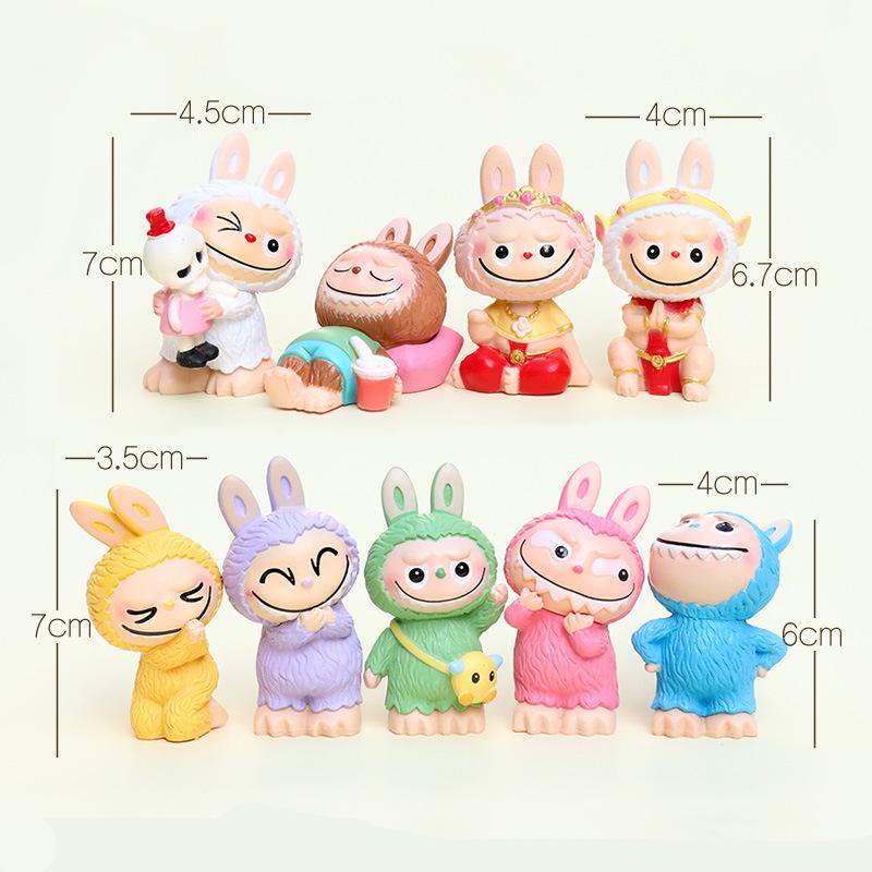 Round-Eyed Bunny Doll - Cute Gift for Girls' Birthdays, Best Friends, Creative Ornament for Desk or Car