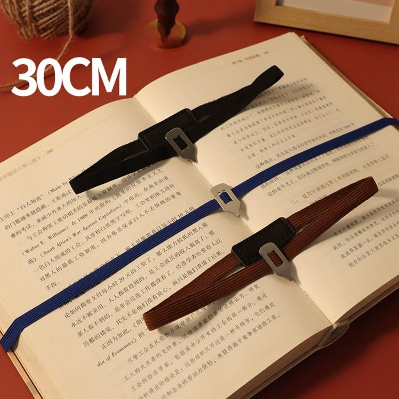 Elastic Rope Bands Planner Bookmarks with Metal Book Dart, Elastic Bands Bookmarks Gift for Book Lover Writer Reader
