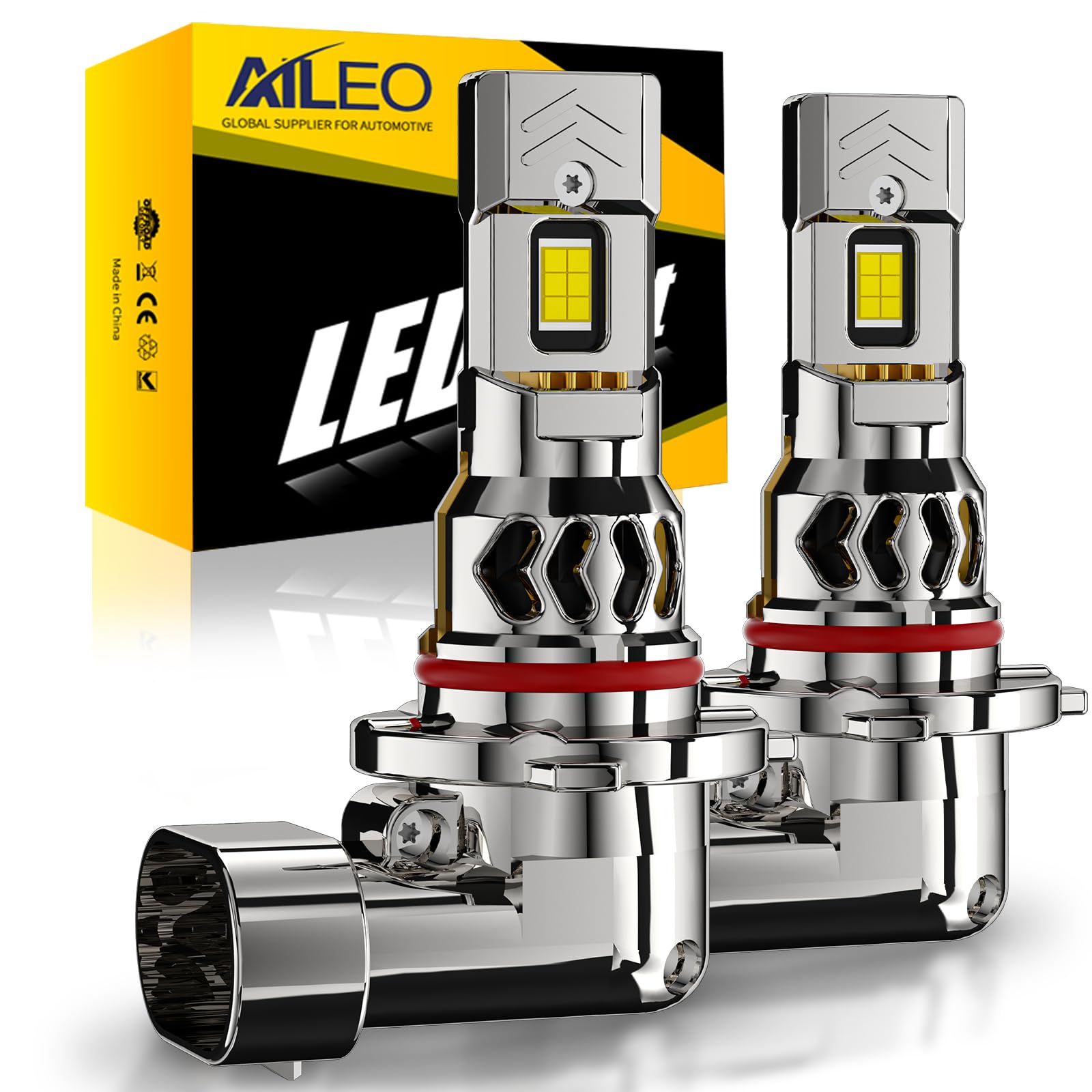 

AILEO 9005 HB3 LED Headlight, Car Bulb, Explosive Light, 18,000 LM, High Brightness, 6000K 9005 HB3 белый