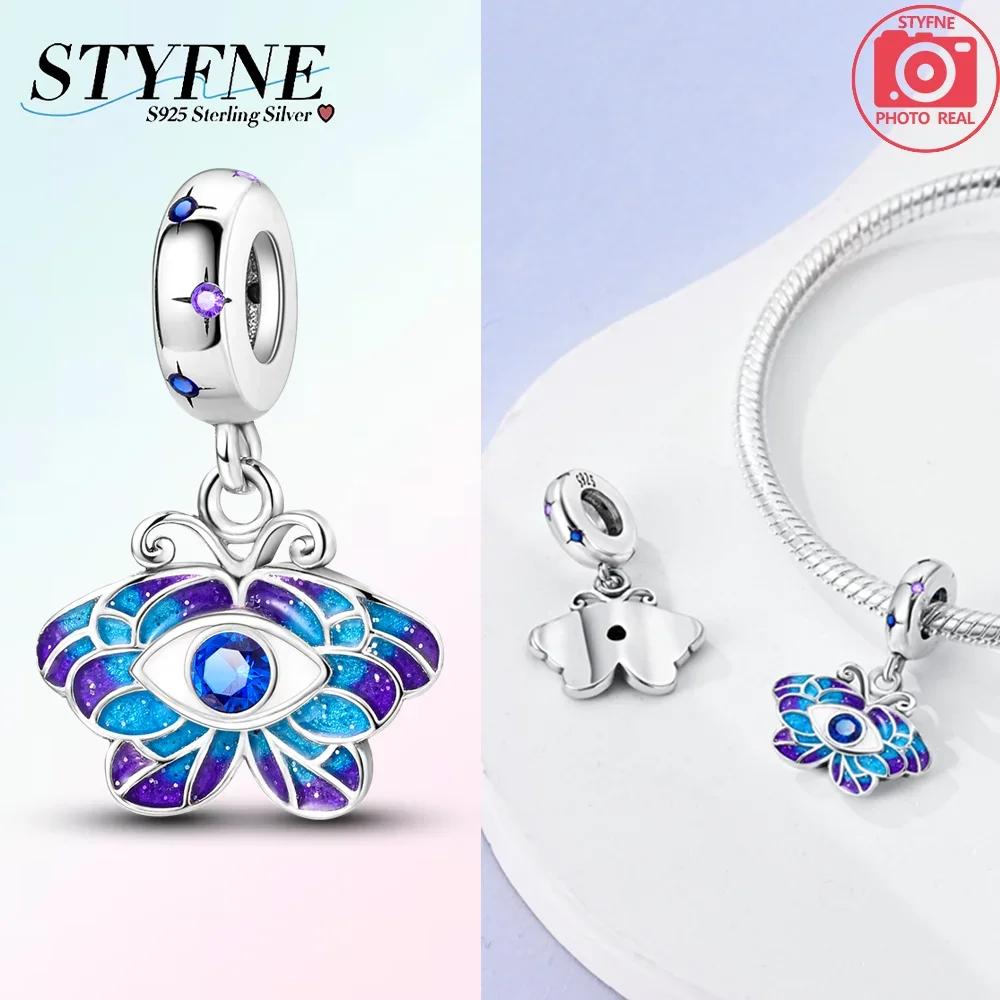 Authentic Copper Charm Bead Charms Colored Zircon Butterfly Knot Green Romantic Animal Pendant Bead Compatible With Bracelets Fine Gift Diy Accessory