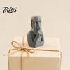 Moai Thinker Statue, 3D Printed Creative Thinker Figurine, Fun Moai Statue Ornament for Home Office Desk Shelf Decoration