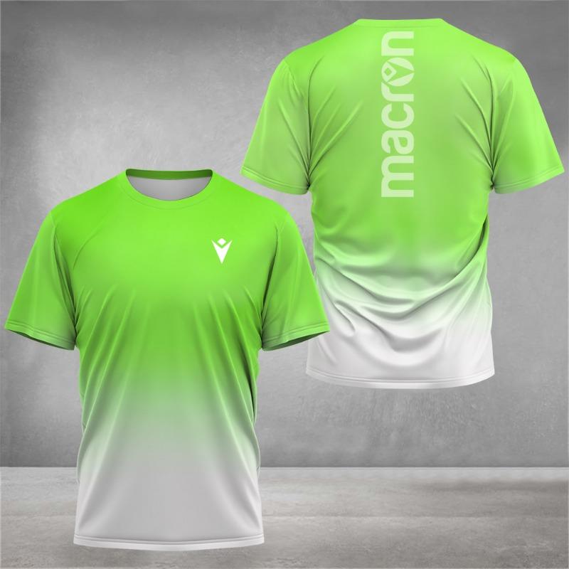 Men's and Women's Quick Drying Sports T-shirts Tennis Economy 3D Printing Short Sleeved Soft Badminton Tops Summer Fashion