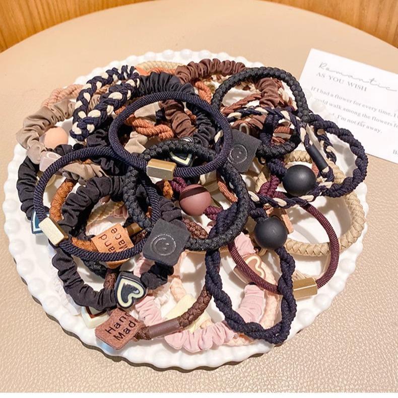 2025 Hohe Elastizität Promi-Stil Hoher Pferdeschwanz Haargummi & Stirnband