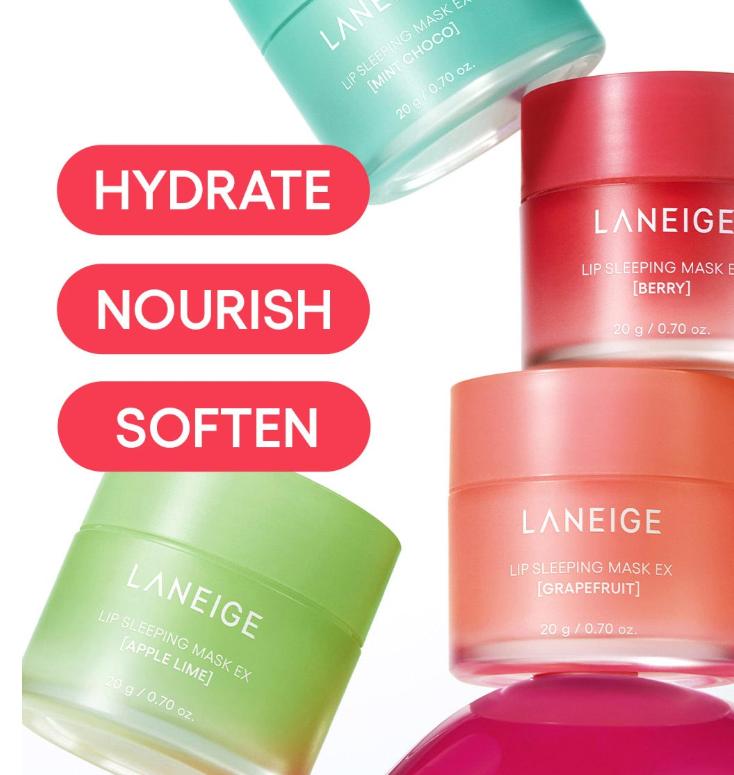 Laneige Lip Sleeping Mask 20g – Moisturizing Overnight Lip Balm in 11 Flavors