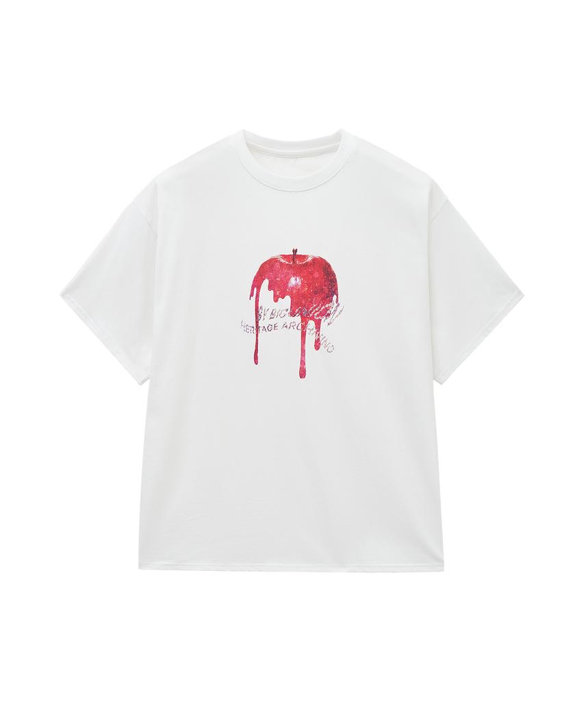 BIG UNION Melted Apple Graphic T-Shirt (White)