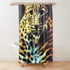 Leopard Print Shower Curtain Brown Bathroom Curtain Wild Safari Animal Powerful Bathroom Set For Men Panthera Bathroom Decor Set