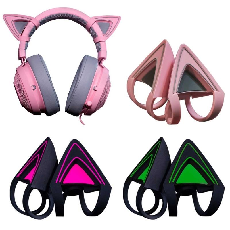 Silicone Cat Kitty Ears Lovely Attachable Accessory for Kraken V2 special/Kraken 2019/ Kraken TE /7.1 V2 Headphone