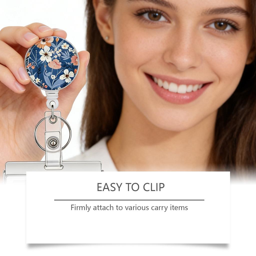 The Retractable Badge Holder With Key Holder Has An Adjustable Design, Making It Easy To Wear Various Identification Cards.