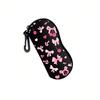 1Pcs Soft Sunglasses Case,Neoprene Zipper Glasses Pouch,Portable Eyeglasses Bag