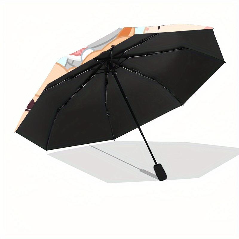 1pc Automatic Folding Umbrella -Skz Fanart Pattern,Portable & Foldable Design with 8 Ribs,Casual Outdoor Accessory Halloween and Christmas B