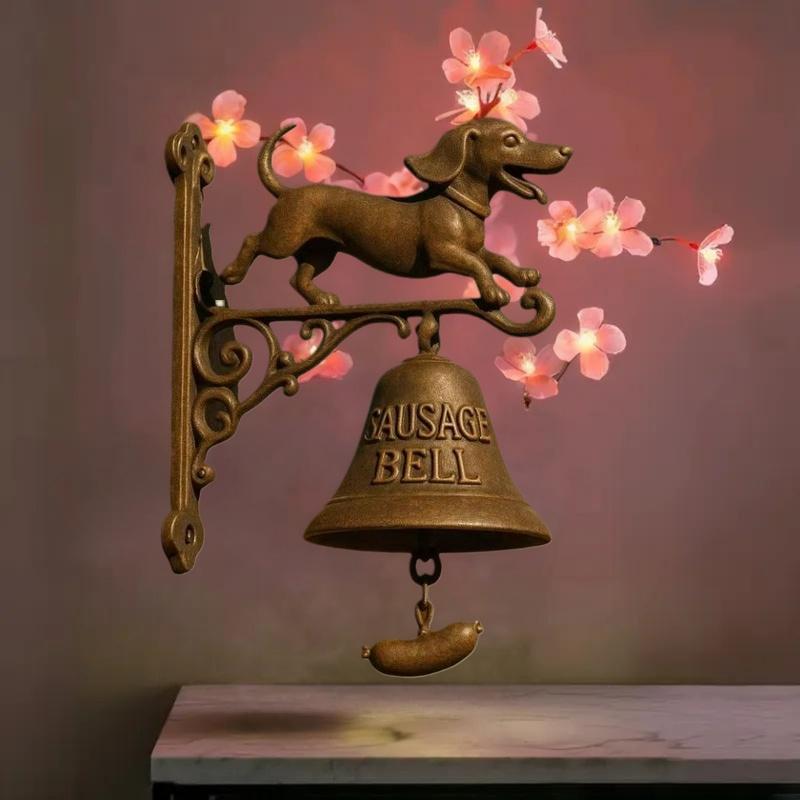 Metal Welcome Doorbell Vintage Halloween Dog Bell Interesting Hangable Manual Doorbell For Home Entrance Wall Mount Decor