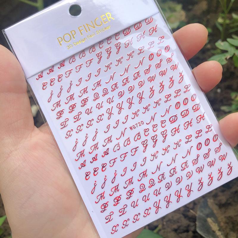 1 Foglio Adesivo per Unghie Lettera 26 Lettere dell'Alfabeto Inglese Adesivo per Unghie Adesivi per Unghie Autoadesivi 3D Adesivi Decorativi per Unghie con Lettere Antiche