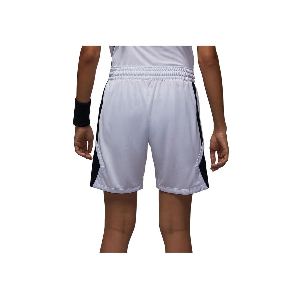 Jordan SS24 Dri-Fit Color Block Logo Print Lace-Up Casual Sports Basketball Shorts Women Shorts White Black HF1072-106