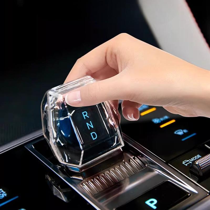 For BYD Song Plus Seal U DM-i EV 2023-2025 Crystal Lever Central Control Gear Protective Case Clear Gear Handle Head Refit Cover