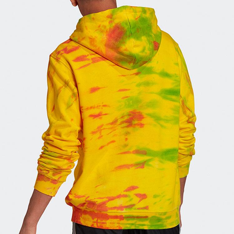 Adidas Originals Logo Print Tie-Dye Hoodie Herren Tops Gelb GD6002