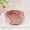 Compact PU Leather Foldable Tray: Entryway and Living Room Organizer for Keys and Jewelry