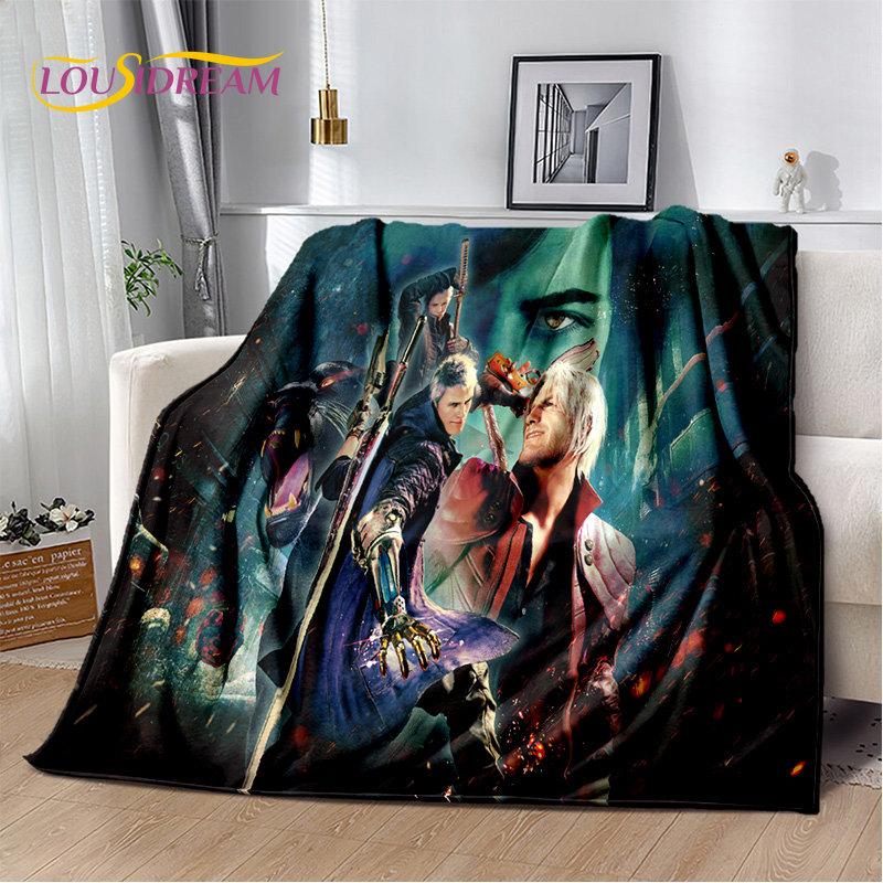 3D D-Devil May Cry DMC Game Gamer Soft Plush Blanket,Flannel Blanket Throw Blanket for Living Room Bedroom Bed Sofa Picnic Cover