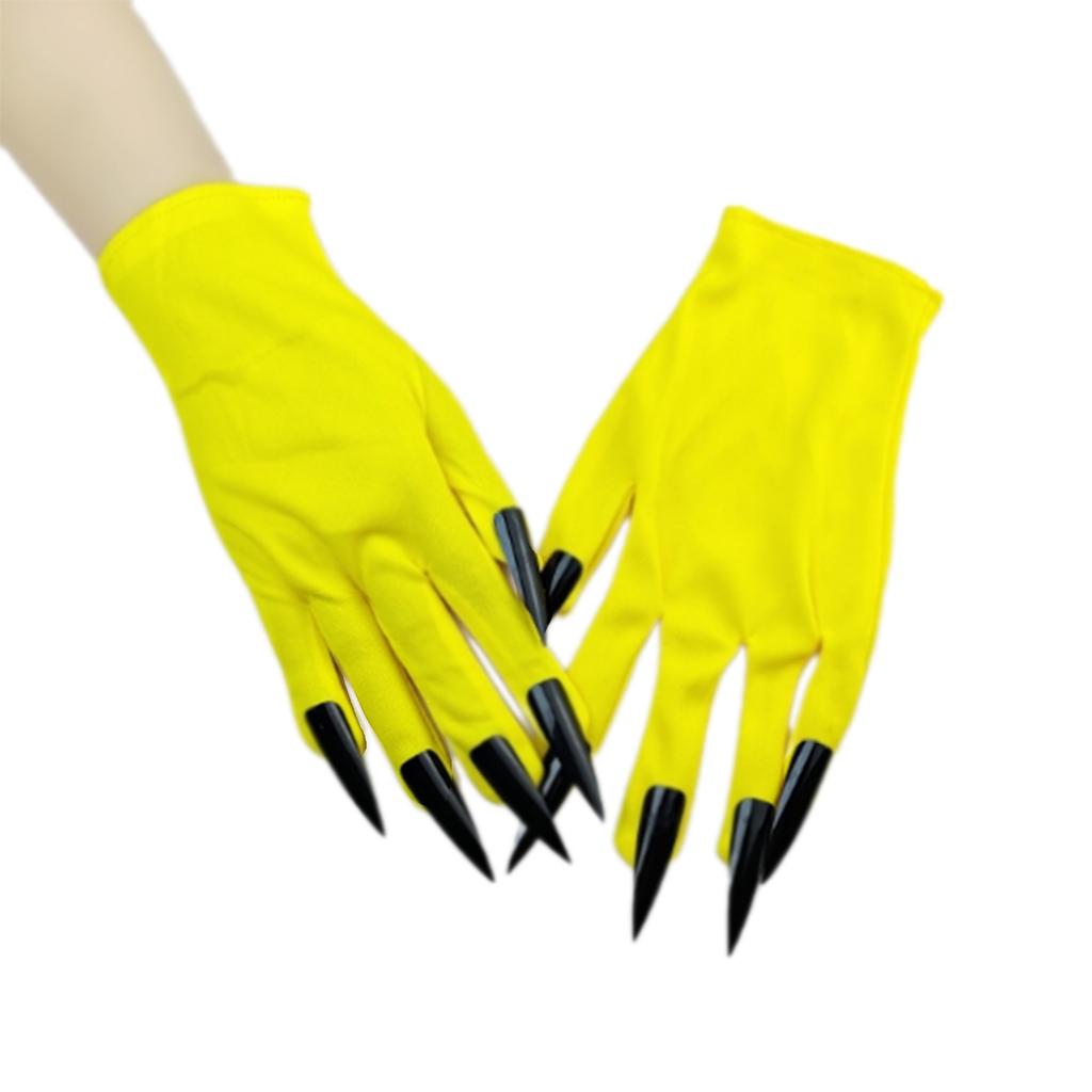 Realistic Long Nail Claw Gloves Perfect for Halloween and Costume Parties Comfortable Short Gloves for Adults and Teens