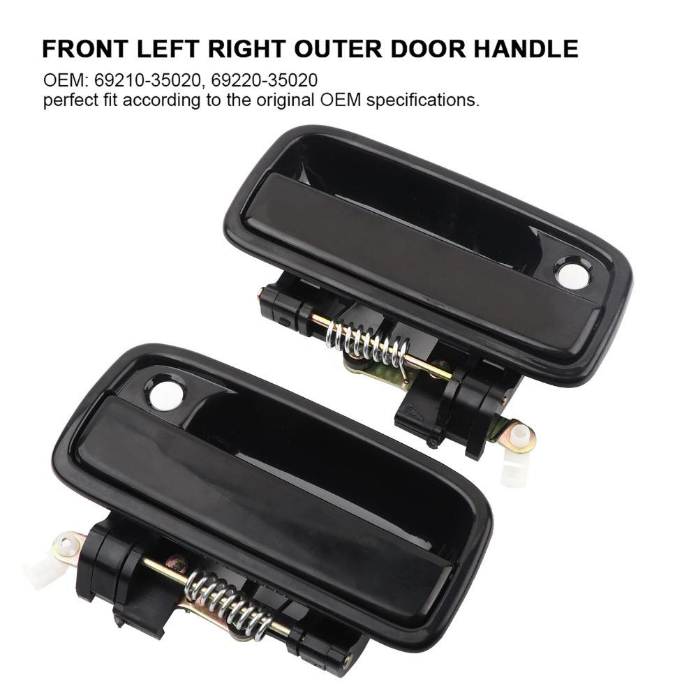 2PCS Black Outer Door Handle ABS Door Pull Handle for TACOMA (1995-2004) Vehicle Body Refit