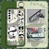 Fashion Design Cute Phone Case For Tecno Camon17P Phone Holder Cartoon Back Cover Shockproof Panda Silicone Ring Lanyard
