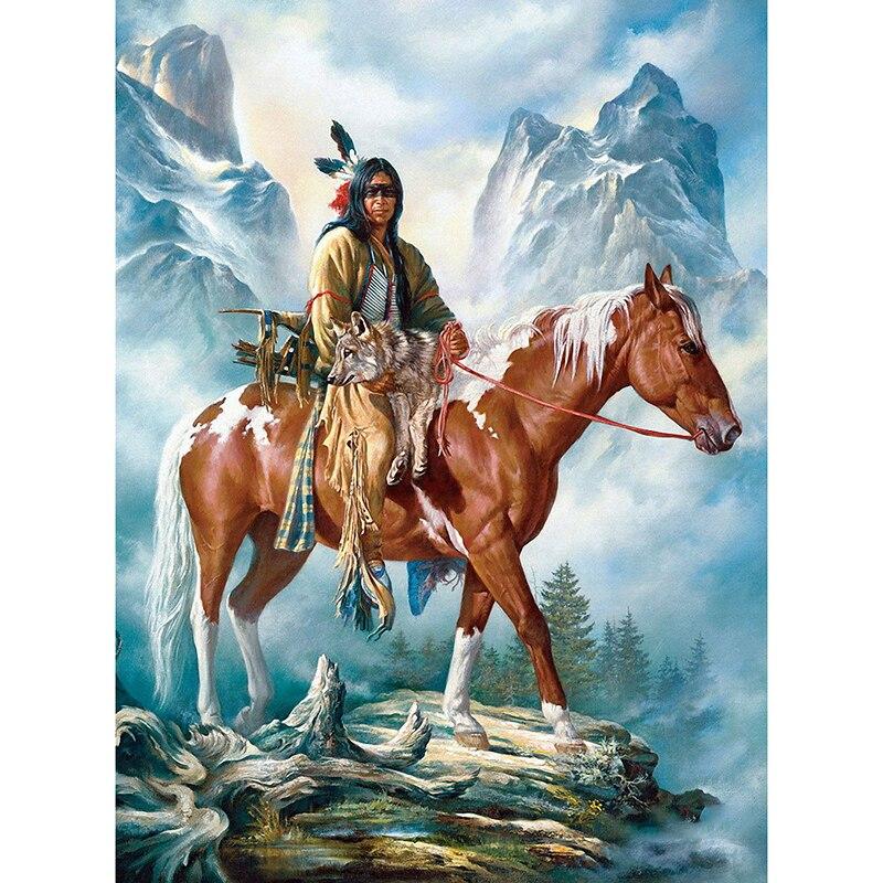 DIY Horse 5D Diamond Painting Full Round Drill Rhinestone Animal Cross Stitch Diamond Embroidery Home Decor Gift