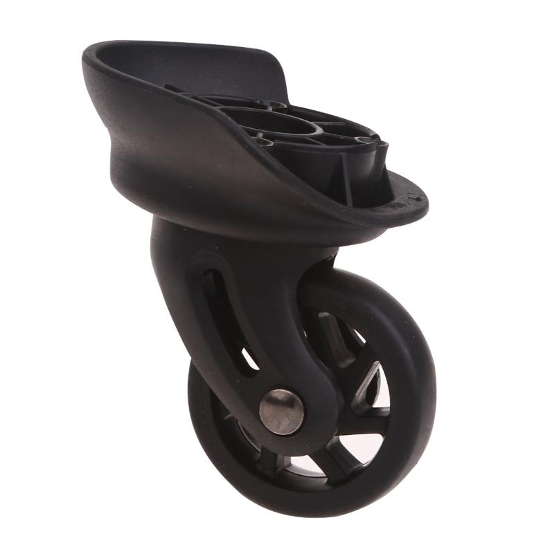 Trolley Casters Single Row 360 Degree Swivel Suitcase Silent Wheels 2pcs Black