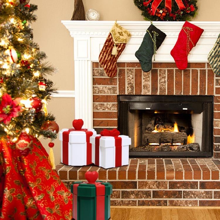 Heart Bowknot Design Plastic Gift Box For Christmas Decorations Holiday Parties Reusable Candy Container Home Or Office