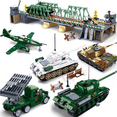 World War 2 Military Vehicle Tank T34 Panzer Airplane Truck Model Building Block WW2 German Soviet Army Weapon Construction Toys
