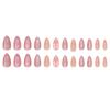 24 kusov náplasti na nechty falošná mašlička na nechty odnímateľná víla jednofarebná ins vetrom nosenie nechtov sladké ružové nail art