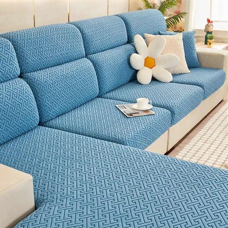 Stretch Jacquard Sofa Cushion Covers Delicate Cheap Couch Slipcover 1/2/3/4 Seat Polar Fleece Sofa Protector