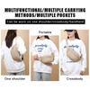 Fashion Solid Color Waist Bag Waterproof Double Layer Chest Bag Double Pocket Shoulder Bag Travel